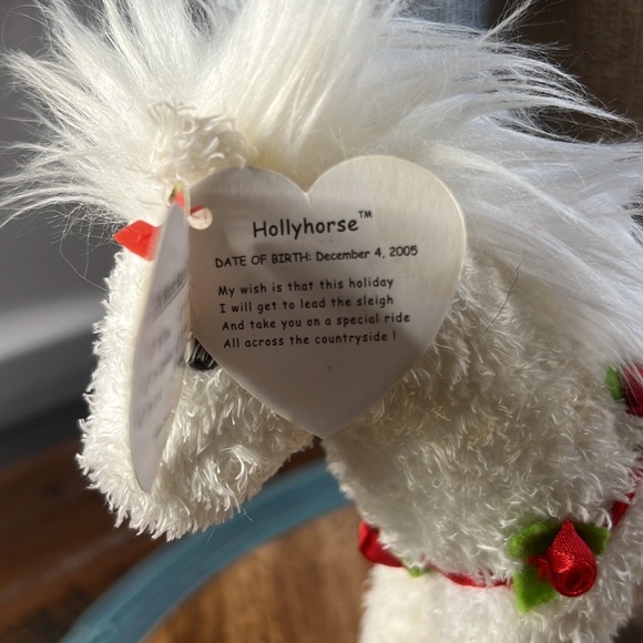 Vintage Christmas TY “Hollyhorse” with Tag - Picture 6 of 8